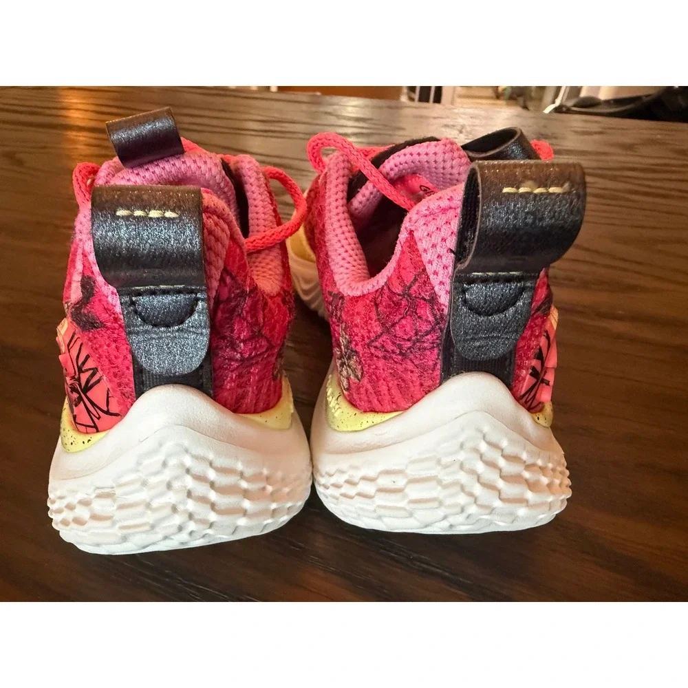 Under Armour Curry Flow 10 Kids 5.5Y Pink Excellent Unicorn Butterfly Girl Dad